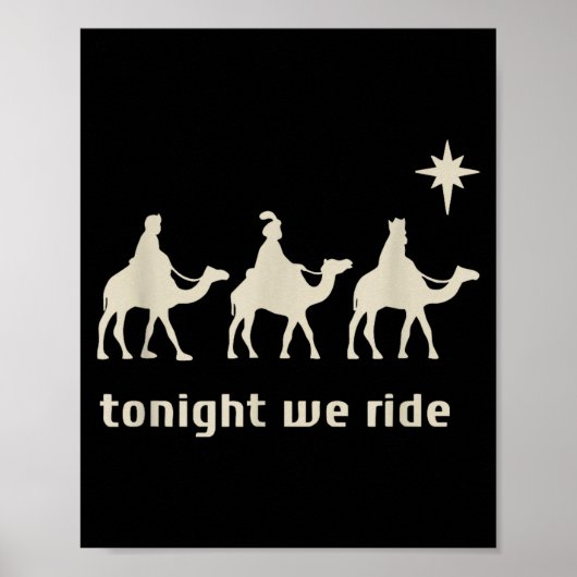 Poster Tonight We Ride Three Wise Men Christmas Christian (Devant)