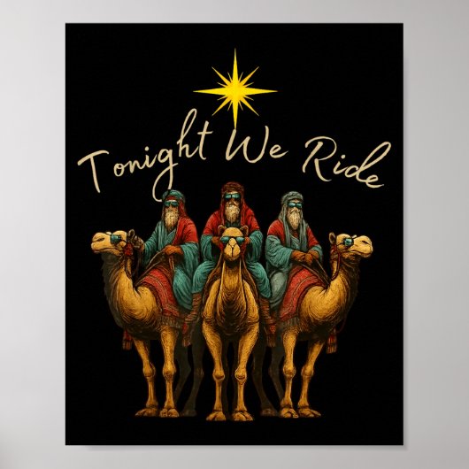 Poster Tonight We Ride Three Wise Men Christmas Nativity (Devant)