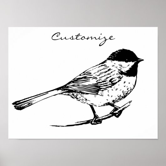 Poster Tonnerre de chickadee à calotte noire (Devant)