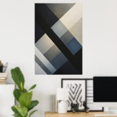 Poster Tons Abstraits Neutres Minimalistes (Bureau à domicile)