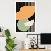 Poster Tons de la Terre Art moderne géométrique contempor (Bureau à domicile)