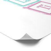 Poster Tons de l'échelle Solfeggio Blocs musicaux pour bé (Coin)