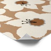 Poster Tons de Terre Floral Rétro (Coin)