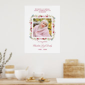 Poster Tons rose et rouge Botanique Floral Garland Photo (Cuisine)