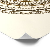 Poster Tons Terre Brown Henna Mandala (Coin)