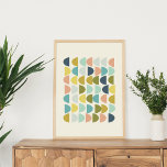 Poster Tons Terre modernes Formes géométriques Art<br><div class="desc">Un design graphique géométrique amusant de demi-cercles dans de jolies couleurs pastel. Super idée cadeau.</div>