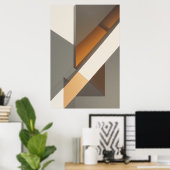 Poster Tons Terre Neutres Géométriques Modernes (Bureau à domicile)