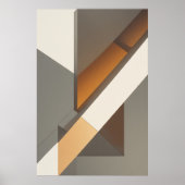 Poster Tons Terre Neutres Géométriques Modernes (Devant)