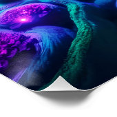 Poster Tons vert pourpre mou Imaginaire (Coin)