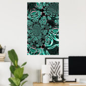 Poster Tons verts (Bureau à domicile)