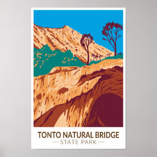 Poster Tonto Natural Bridge State Park Arizona Vintage
