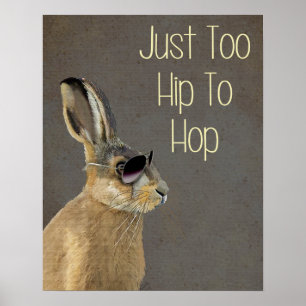 Poster Too Hip To Hop Grey