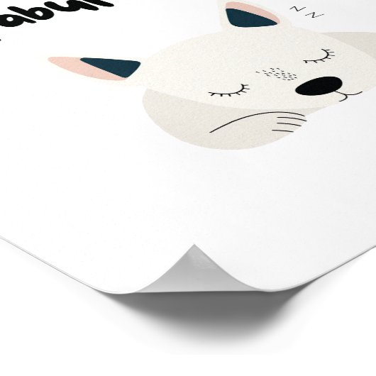 Poster Too Tired To Be Fabulous Quote with Sleeping Dog (Coin)