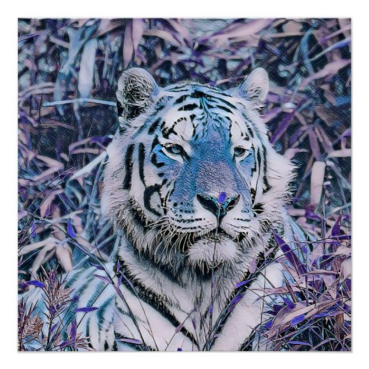 Poster Toony Tiger bleu (Devant)