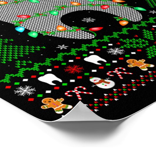 Poster Tooth Dentist Dental Istant Teeth Ugly Christmas S (Coin)