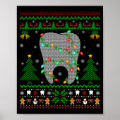 Poster Tooth Dentist Dental Istant Teeth Ugly Christmas S (Devant)