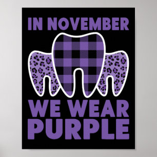 Poster Tooth en novembre nous portons Purple Alzheimer