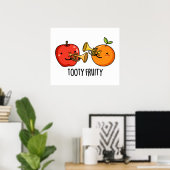 Poster Tooty Fruity Amusant Fruit Musicien Pun (Bureau à domicile)