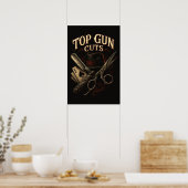 Poster Top Gun Cuts Gangster Logo (Cuisine)