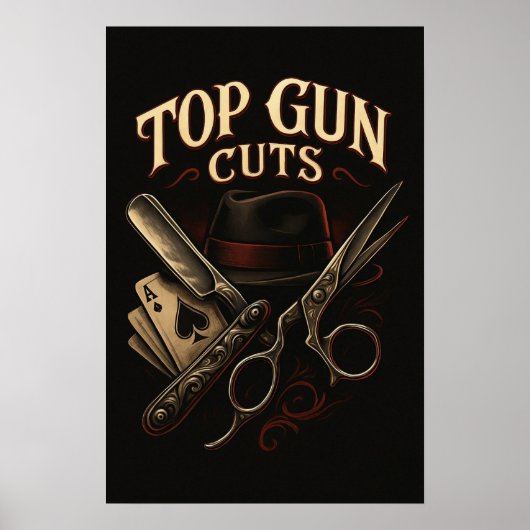Poster Top Gun Cuts Gangster Logo (Devant)