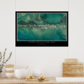 Poster Top Matecumbe Key Florida Carte de l'affiche satel (Cuisine)