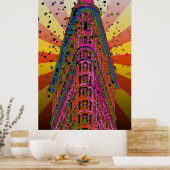 Poster Top of the Flatiron Building Reddish, Yellow Rays (Cuisine)