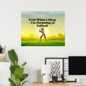 Poster Top Softball Dreams (Bureau à domicile)