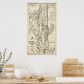 Poster Topographie du sud du Nevada (Cuisine)