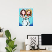Poster Toppers de gâteau Mariage lesbien (Bureau à domicile)