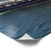 Poster Topsail gulet in Brest harbor (Coin)