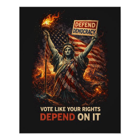 Poster Torche de la démocratie (Devant)