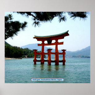 Poster Torii gate, Itsukushima Shrine, Japon