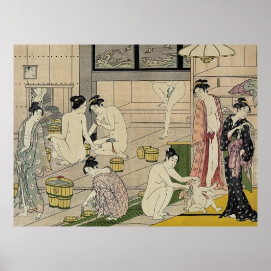 Poster Torii Kiyonaga femmes (Devant)