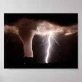 Poster Tornade et éclair (Devant)