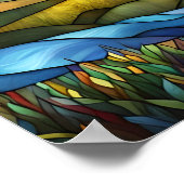 Poster Tornado coloré en verre tendu (Coin)