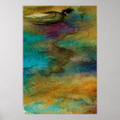 Poster Tornado Fury peinture à l'aquarelle abstraite (Devant)