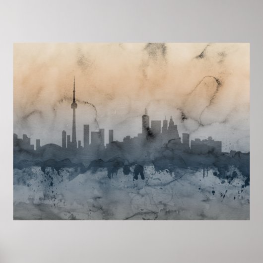 Poster Toronto Canada Skyline (Devant)