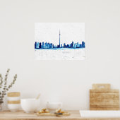Poster Toronto Canada Skyline Vintage CN Tower (Cuisine)