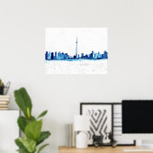 Poster Toronto Canada Skyline Vintage CN Tower (Bureau à domicile)