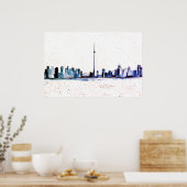 Poster Toronto Canada Skyline Vintage CN Tower (Cuisine)