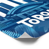 Poster Toronto Canada Vintage célèbre Travel Place (Coin)