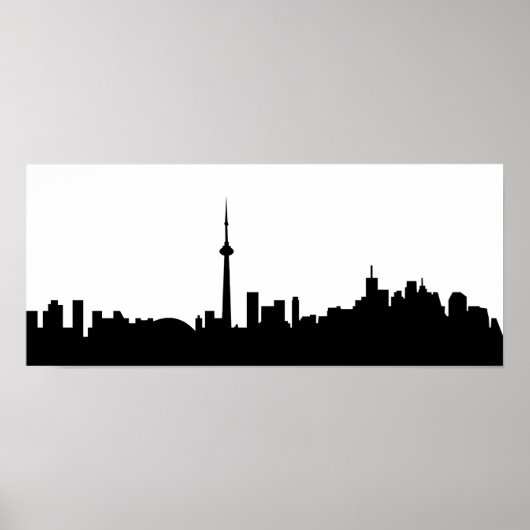 Poster toronto cityscape canada symbole de la ville silho (Devant)