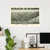 Poster Toronto, OH Carte panoramique - 1889 (Bureau à domicile)