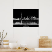 Poster Toronto Ontario Canada Black Skyline Photo 188 (Cuisine)