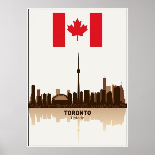 POSTER TORONTO ONTARIO CANADA SKYLINE (Devant)