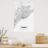 Poster Toronto (Ontario) (noir sur blanc) (Cuisine)