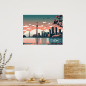 Poster Toronto Ontario Panorama Vue Cityscape (Cuisine)