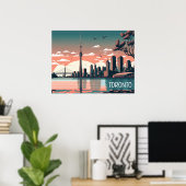 Poster Toronto Ontario Panorama Vue Cityscape (Bureau à domicile)