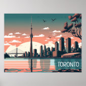 Poster Toronto Ontario Panorama Vue Cityscape (Devant)