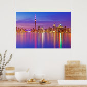 Poster Toronto Skyline à Dusk (Cuisine)